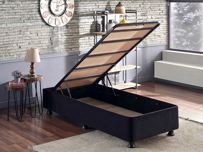 Hanah Home Ela Single Somier Individual Negro (90 x 190)